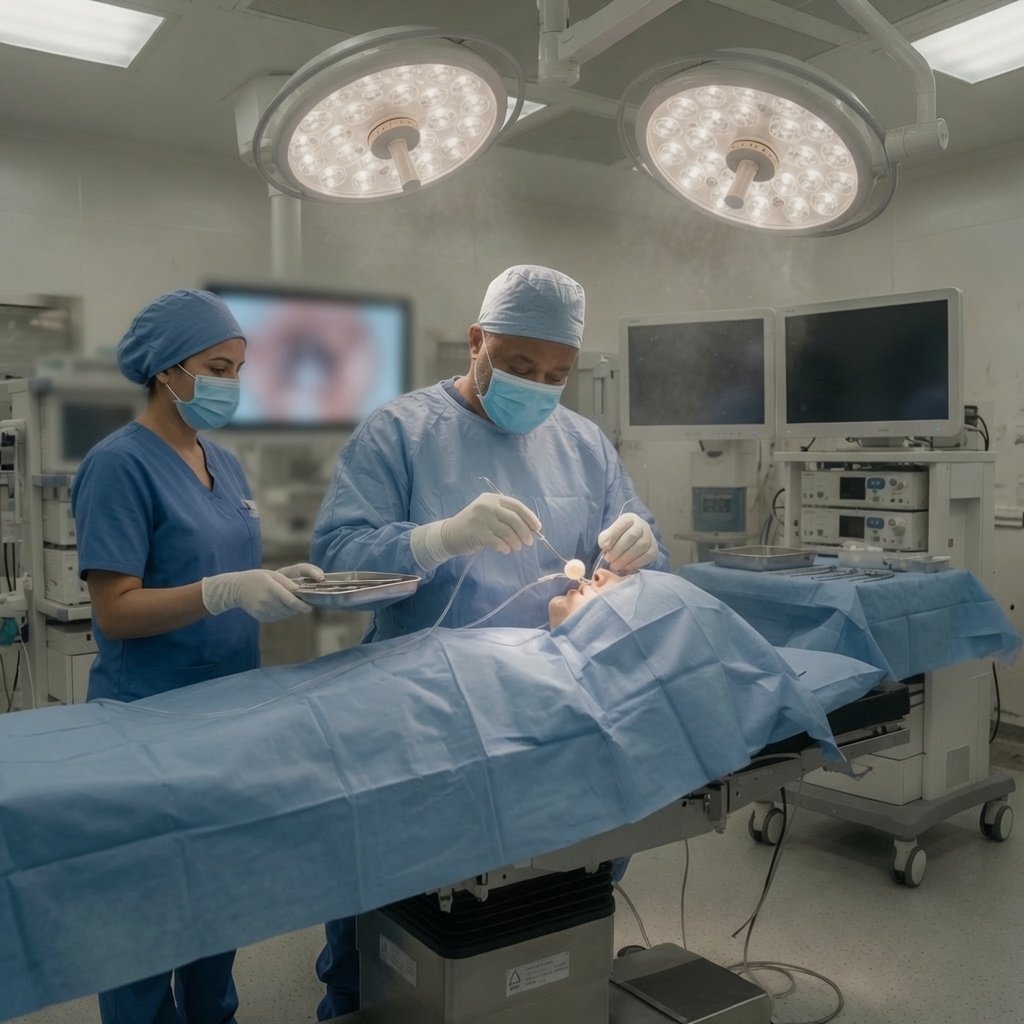 The surgical team at Pacific ENT Institute's on-site surgery center